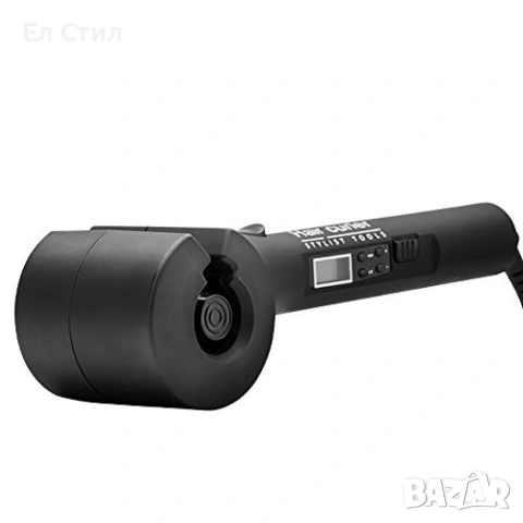 Високотехнологична керамична преса за къдрене на коса с LED дисплей - черна!