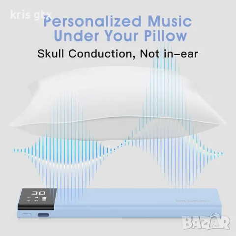 Bluetooth говорител за под възглавница – Bone Conduction Sleep Speaker 36 звука 650mAh Bluetooth, снимка 10 - Bluetooth тонколони - 55955774