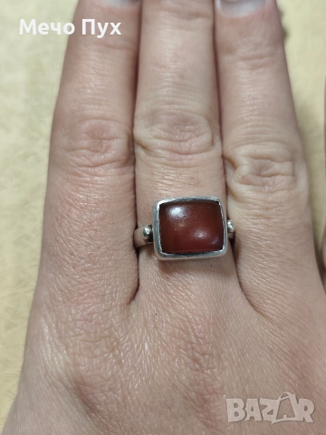 Сребърен пръстен (301), снимка 7 - Пръстени - 52714715