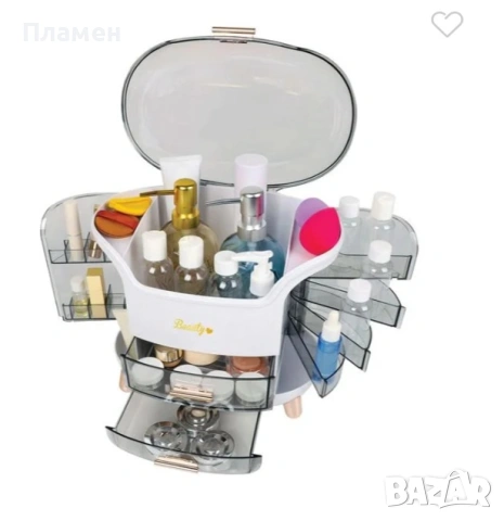 Органайзер за козметика с капак и отделения – 30x16x32 см