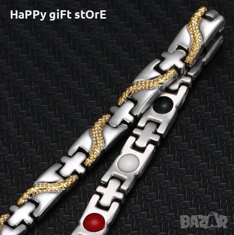 магнитна гривна за регулиране на кръвното налягане модел G , снимка 9 - Гривни - 39223296