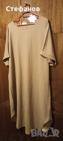 Красива бежова рокля -нова,макси размер , снимка 5 - Рокли - 53738213