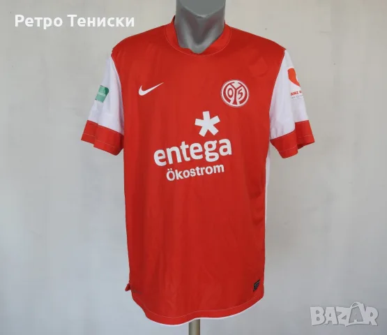 Тениска FSV Mainz 05 — Домакински (Mainz #05) Nike — Мъже размер XL Червено (сезон 2011)