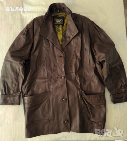 Дамско яке,дълго, естествена кожа 