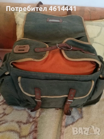  ЛОВНА ЧАНТА раница  40х50 см БРЕЗЕНТ ПОЧТИ НОВА, снимка 6 - Екипировка - 52119872