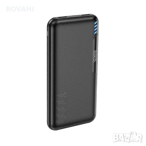  Hoco – Power Bank Easylink (J82) – 2xUSB-A, Micro-USB, USB Type-C, LED индикатор, 10000mAh – черен, снимка 1 - Външни батерии - 42351216