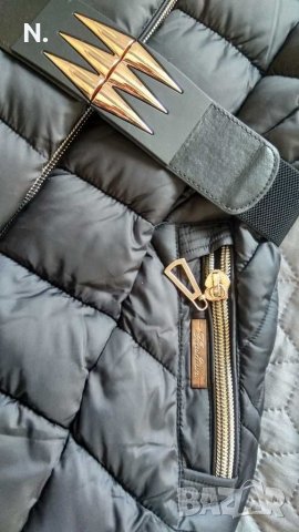 Зимно яке с пух, качулка и кожа , снимка 9 - Якета - 34733998