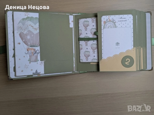 Бебешки ръчно изработен албум за снимки, подарък за бебе, погача, рожден ден, снимка 4 - Други - 52343718