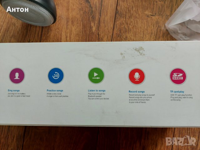 Чисто нов BLUETOOTH БЕЗЖИЧЕН микрофон с вградена колона, снимка 2 - Караоке - 41913291