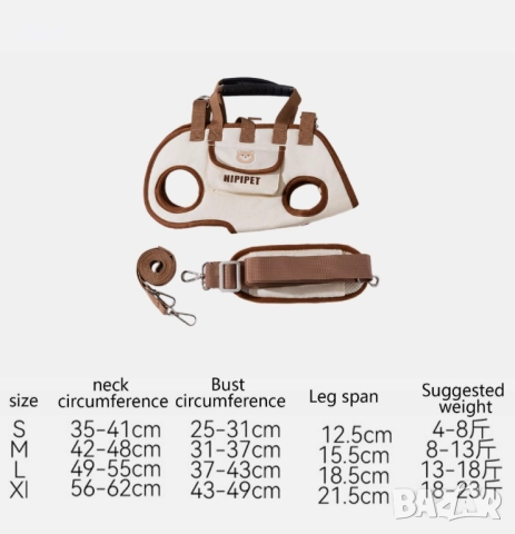 Чанта за през рамо за кучета , снимка 5 - За кучета - 51602726