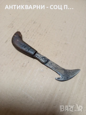 Старо Кожарско Сарашки Нож Ножче Занаятчийски Инструмент., снимка 3 - Антикварни и старинни предмети - 51370964