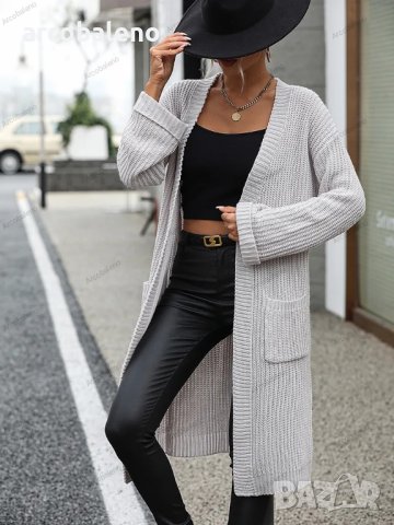 Елегантна дълга дамска модна жилетка, 5цвята , снимка 2 - Жилетки - 42136463