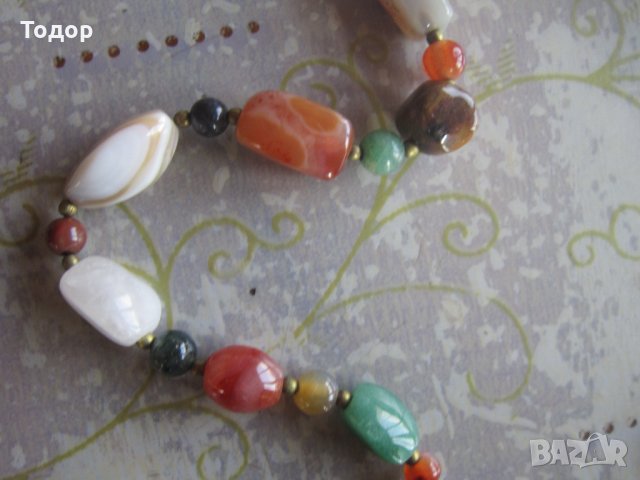 Уникален гердан колие с естествени камъни 3, снимка 6 - Колиета, медальони, синджири - 34022748