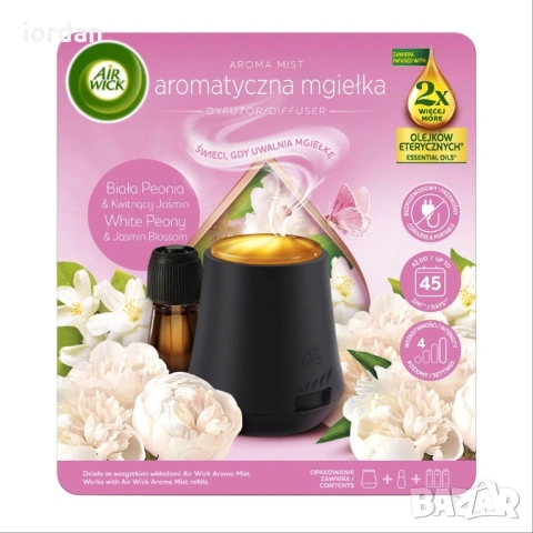 AIR WICK Арома мист дифузер +пълнител божур, 20 мл.