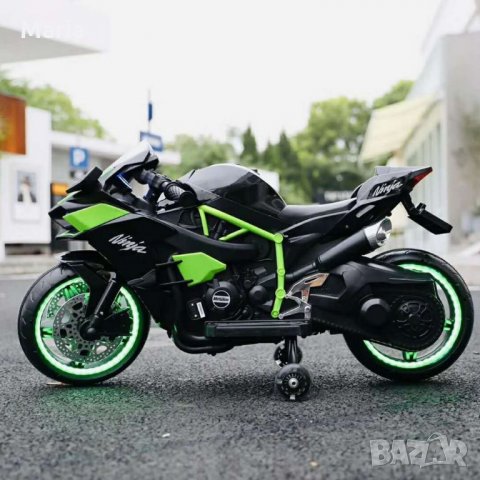 Акумулаторен МОТОР Ninja Duo 12V меки гуми с Кожена седалка, снимка 16 - Детски велосипеди, триколки и коли - 34368484