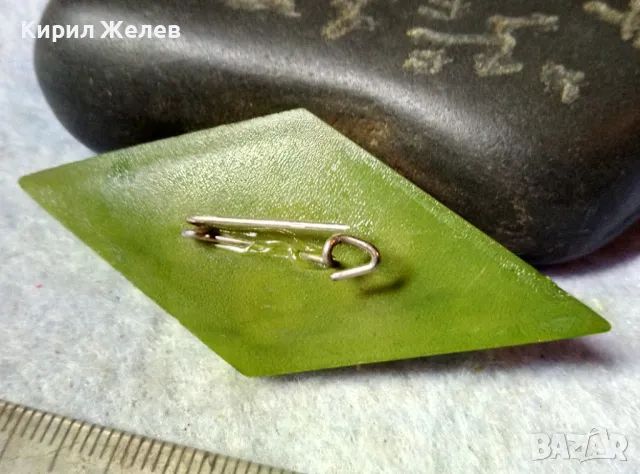 РОМБОВИДНА ВИНТИДЖ АРТ СТИЛ ФЛОРАЛНА БРОШКА 43525, снимка 2 - Други - 48829758