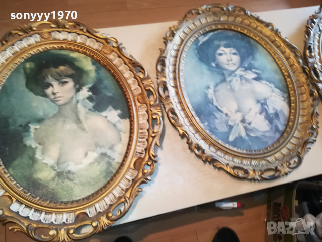 картини с красиви мадами 70х60см-внос германия 0304221039, снимка 3 - Антикварни и старинни предмети - 36325047