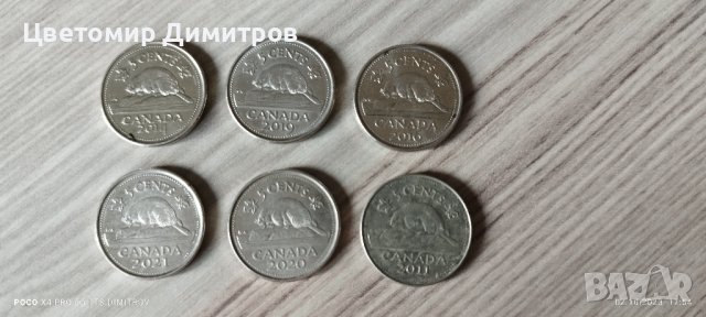 Монети 5 цента Канада