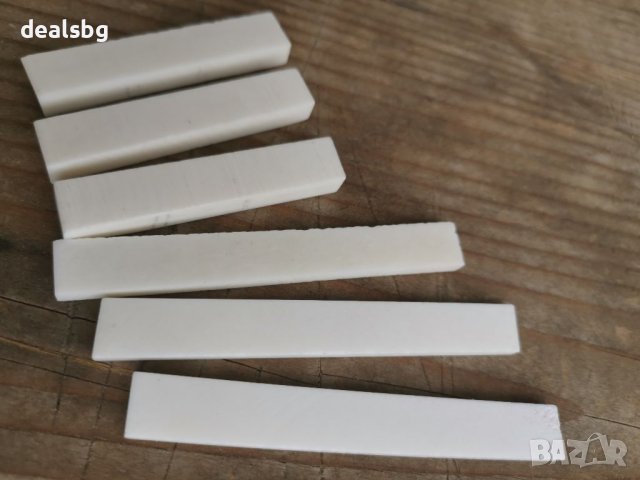  Blank Bone, Guitar Nut, кост нът и бридж за китара, снимка 1 - Китари - 23953186