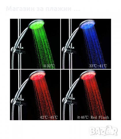 Универсален Светещ душ в 3 цвята - 8112, снимка 3 - Други стоки за дома - 34305846