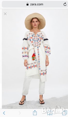 плажна рокля zara бродерии