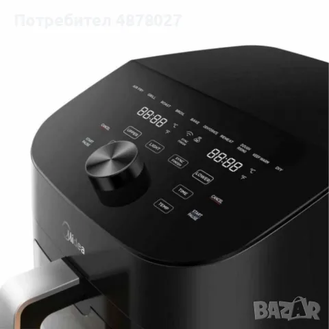 Еър Фрайър 2 в 1 - 11L - Midea MAD1100DADK - С две зони за готвене, 10 програми и 360° циркулация на, снимка 3 - Фритюрници - 55767636