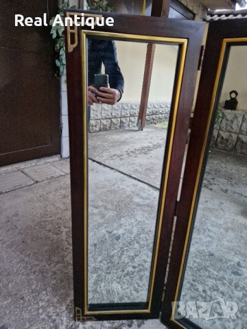 Уникално огромно антикварно английско огледало с бронзов обков , снимка 7 - Антикварни и старинни предмети - 42627500