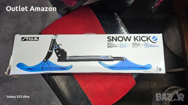 Снежен скутер SNOW KICK черно и синьо

, снимка 3 - Зимни спортове - 49580288