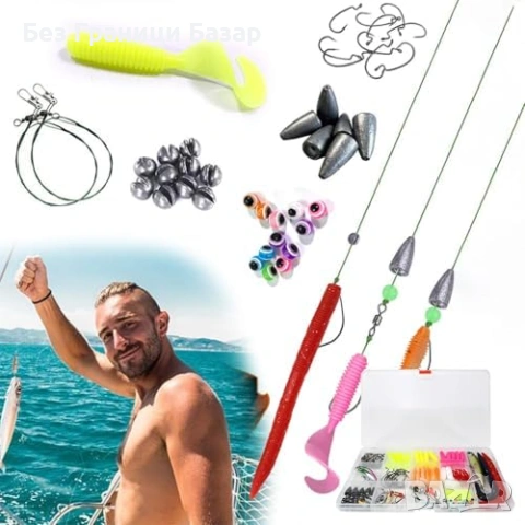 Нов Комплект риболовни примамки 114 части кутия спинери джиг с кутия, снимка 9 - Въдици - 53692032