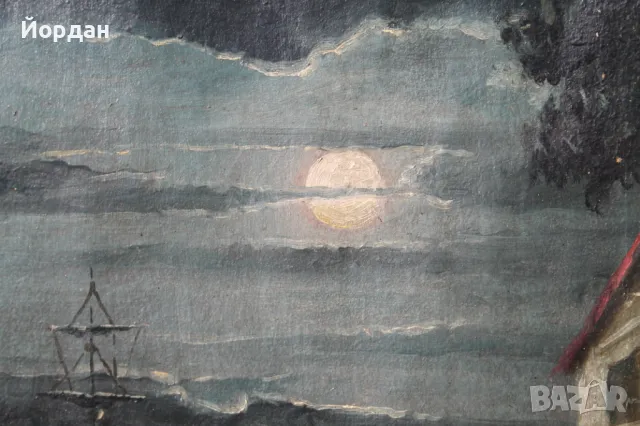 Стара картина масло върху платно, снимка 14 - Картини - 50085064