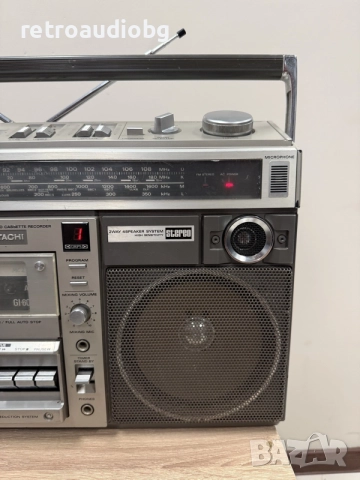 🔈Радиокасетофон HITACHI TRK-8190 E - Boombox - профилактиран🔈, снимка 4 - Радиокасетофони, транзистори - 56074905