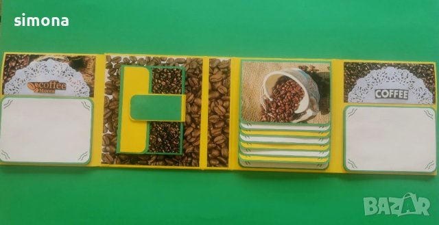 Скрапбук албум,, Coffee", снимка 7 - Други - 41337232