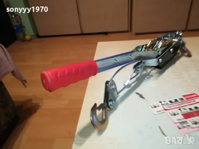 2 ТОНА ТРЕСЧОТКА ЛЕБЕДКА ЗА ВДИГАНЕ С КУКИ И СТОМАНЕНО ВЪЖЕ 1312241539, снимка 2 - Други инструменти - 48335407