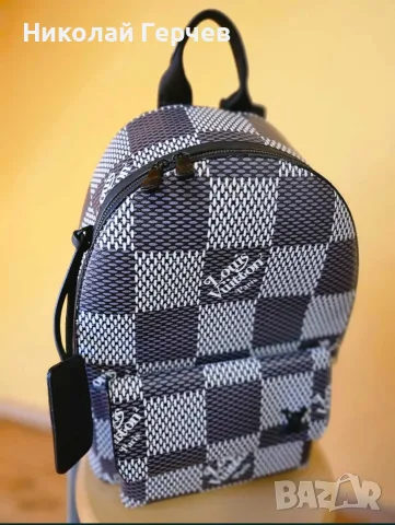 Уникална унисекс раница Louis Vuitton – сив цвят Оригинална и стилна раница Louis Vuitton, снимка 5 - Раници - 56230414