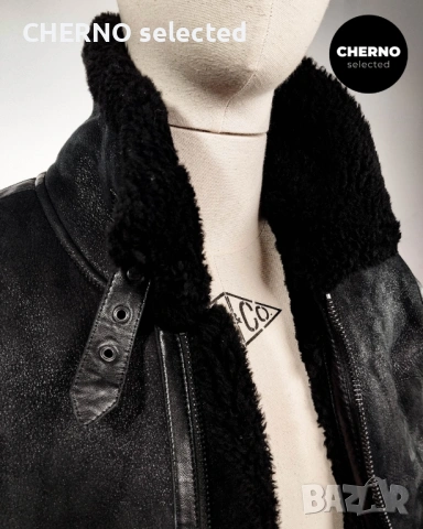 Мъжко бомбър яке от естествена агнешка кожа•кожух LEVI'S MADE & CRAFTED Shearling Bomber – M•L, снимка 13 - Якета - 53663962