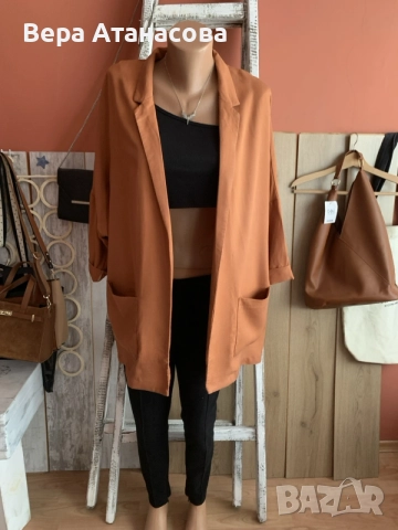 👜 Блейзър Amisu в цвят камел🔥, снимка 2 - Сака - 56315896