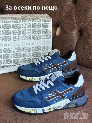 Premiata Мъжки Тъмно Сини Маратонки👟Мъжки Спортни Обувки В Тъмносин Цвят Премиата Код E248