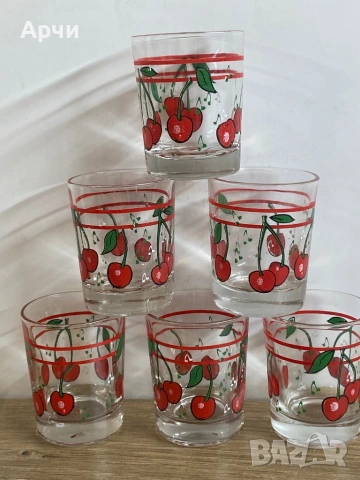 Малки чашки с черешки -100 мл, снимка 5 - Чаши - 53537798