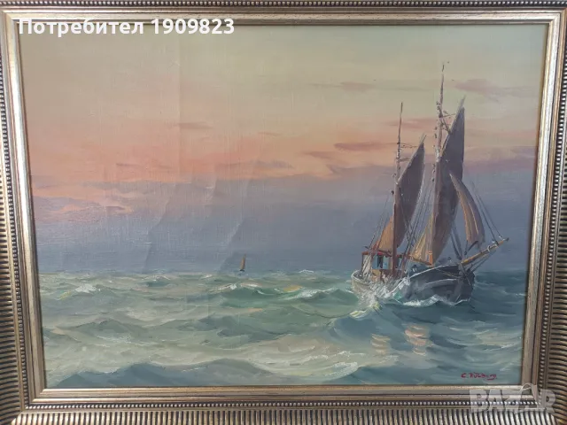 Голяма маслена картина , снимка 2 - Картини - 49590464