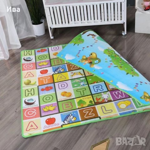 НОВА Двулицева постелка за игра / килимче / подложка за бебе и дете, снимка 1 - Други - 39465756