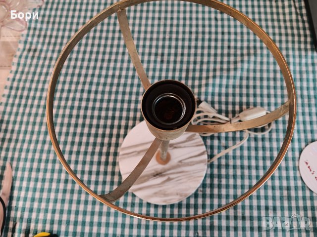 Тяло мрамор и метал за настолна лампа, снимка 4 - Настолни лампи - 42681840