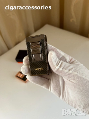 Lubinski запалка за пури – двоен джет пламък, пънч, 2 цвята, снимка 2 - Запалки - 52812874