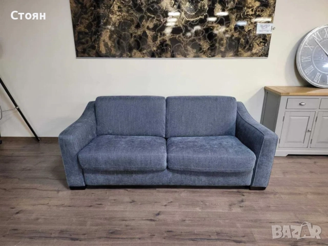 Тъмно сив диван от плат с функция сън "Myriad"