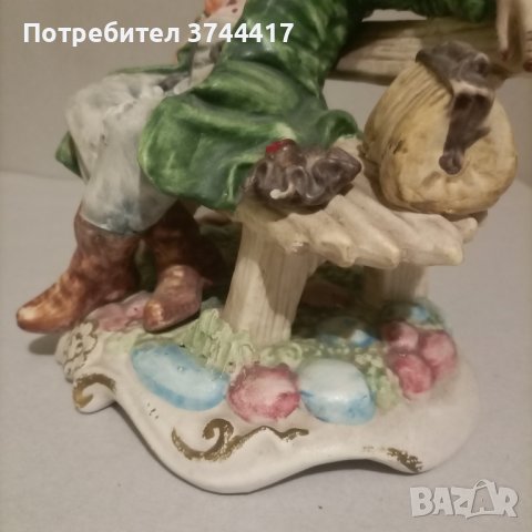 Рядка Находка Уникална много красива старинна голяма фигурка статуетка Бисквитен порцелан , снимка 12 - Антикварни и старинни предмети - 43492969