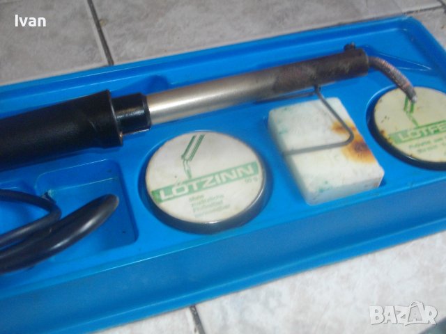 80 Вата-Ел.Поялник-Старо Немско Качество-Пълен Комплект-Тенол/Колофон/Паста/Припой, снимка 9 - Поялници и запояване - 41310227