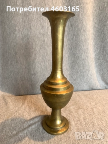 месингова ваза , снимка 3 - Антикварни и старинни предмети - 52868044