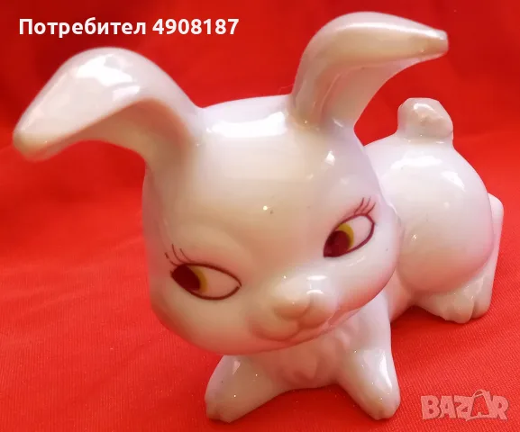 Скулптура Бял Заек. Италия, снимка 6 - Статуетки - 55959999