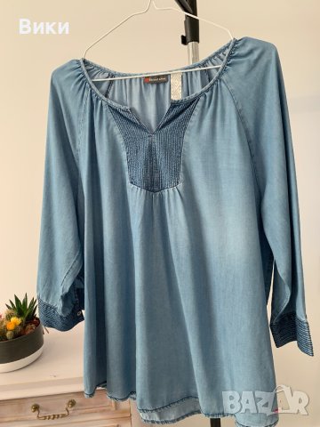 Дънкова блуза в размер L, снимка 7 - Блузи с дълъг ръкав и пуловери - 44175192