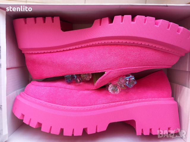 Розови мокасини с цветни камъни 39, снимка 8 - Дамски ежедневни обувки - 44841382