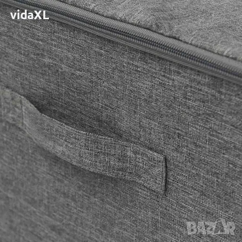 vidaXL Кутии за съхранение, 2 бр, текстил, 43x34x23 см, антрацит, снимка 10 - Кутии за съхранение - 56147024